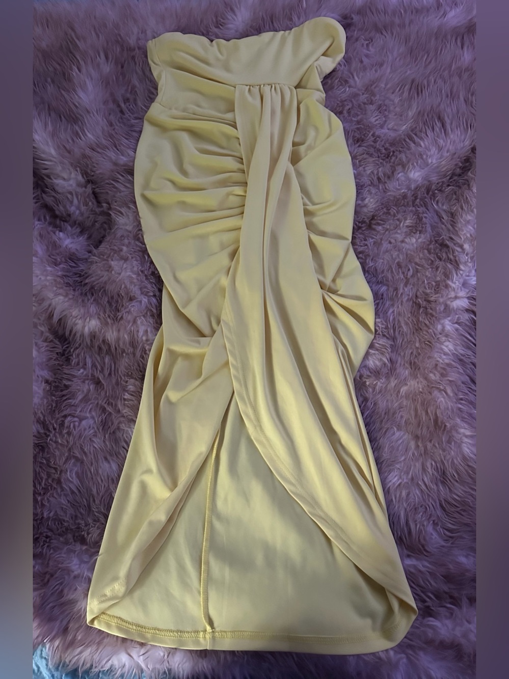 Strapless Ruched Split Dress - Picture 4 of 7